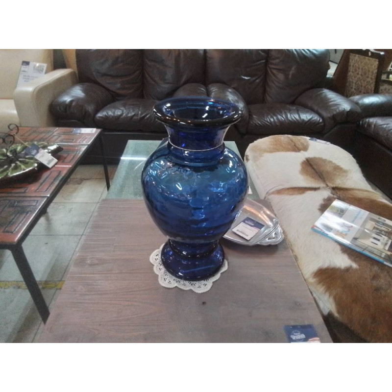 VASE VERRE BLEU  40CM