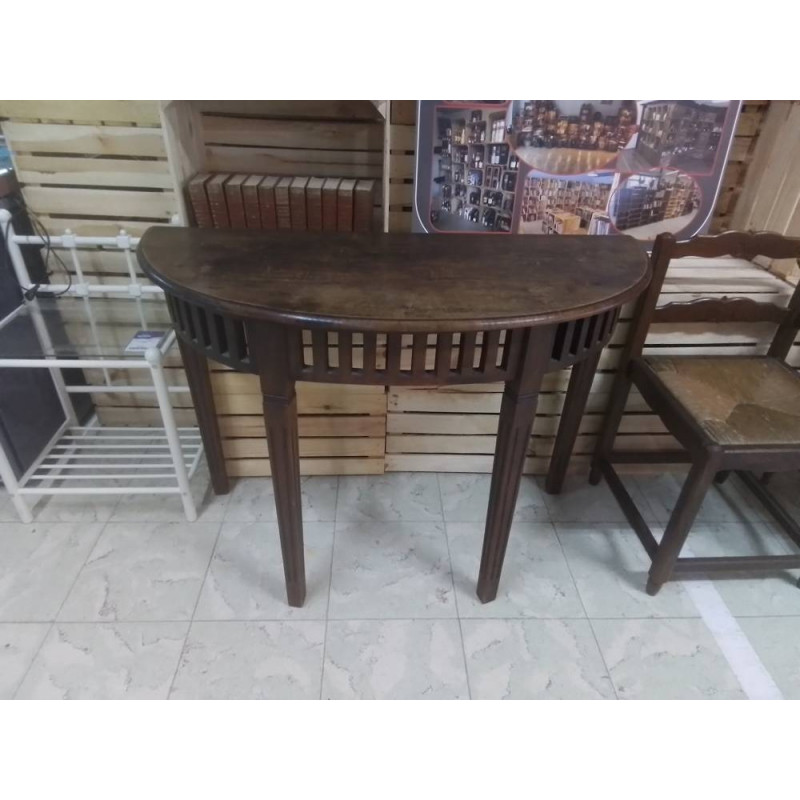CONSOLE DEMI LUNE CHENE