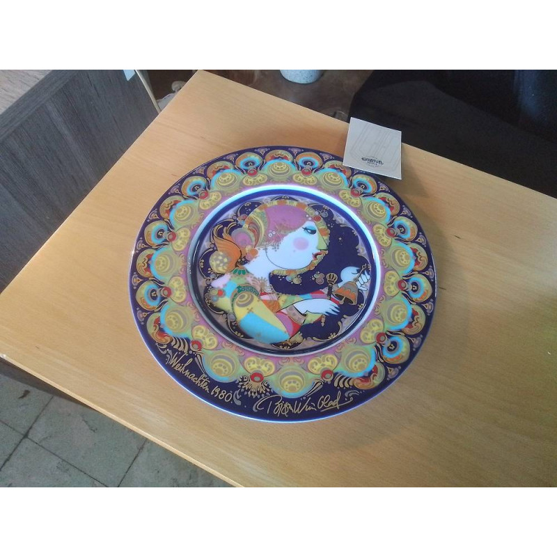 ASSIETTE DECORATIVE ROSENTHAL BJORN WIINBLAD WEIHNACHTSTELLER 1980