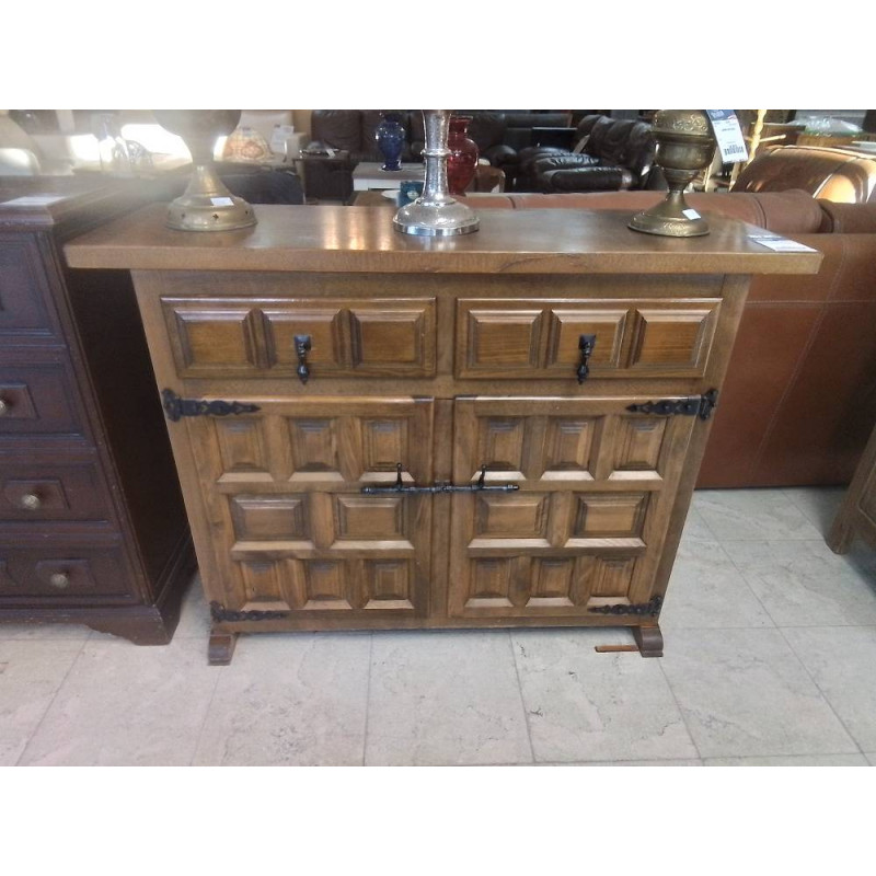 MEUBLE BAS STYLE ESPAGNOL 2 PORTES/ 2 TIROIRS