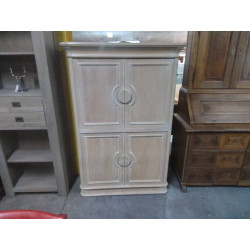 MEUBLE BAR CERUSE 4 PORTES 
