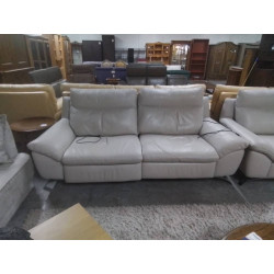 SALON CUIR GRIS 3 +2 AVEC 2 RELAX ELECTRIQUES