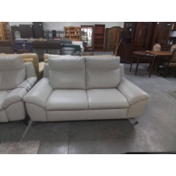 SALON CUIR GRIS 3 +2 AVEC 2 RELAX ELECTRIQUES