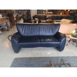 SALON CUIR BLEU 2+2
