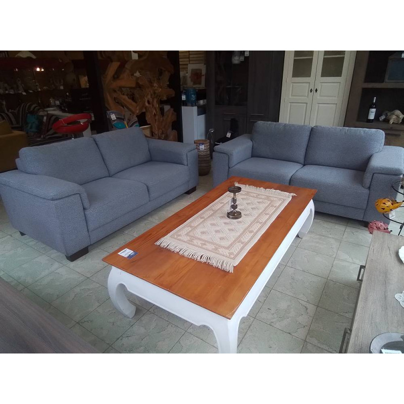 SALON 3+2 TISSU GRIS CLAIR 