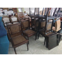 SERIE DE 6 CHAISES BOIS...