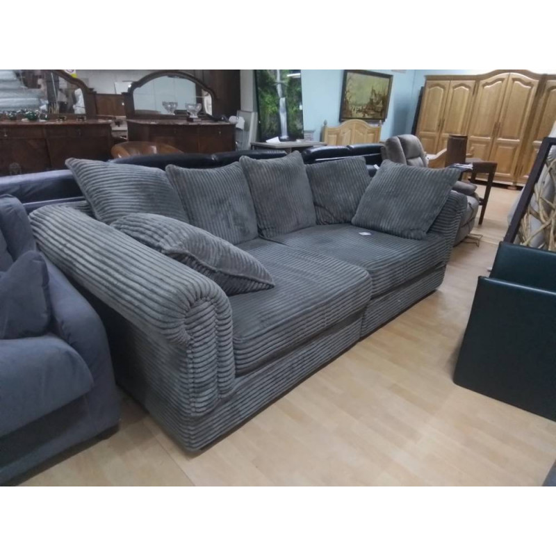 CANAPE 3 PLACES VELOURS GRIS 