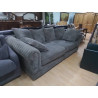 CANAPE 3 PLACES VELOURS GRIS 