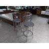 LOT DE 3 TABOURETS DE BAR PIVOTANTS PIEDS CHROMES