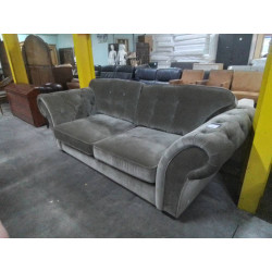 CANAPE 2 PLACES TISSU BRUN