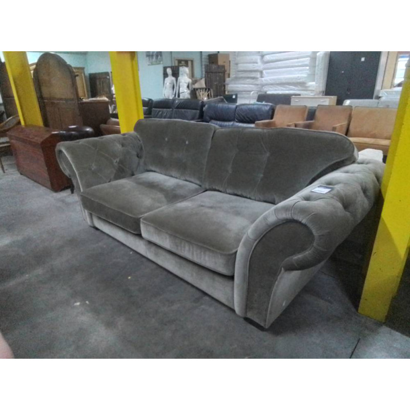 CANAPE 2 PLACES TISSU BRUN