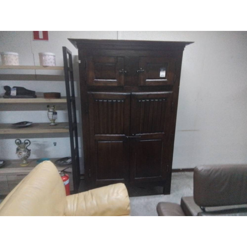 ARMOIRE XIX EME CHENE MASSIF 4 PORTES