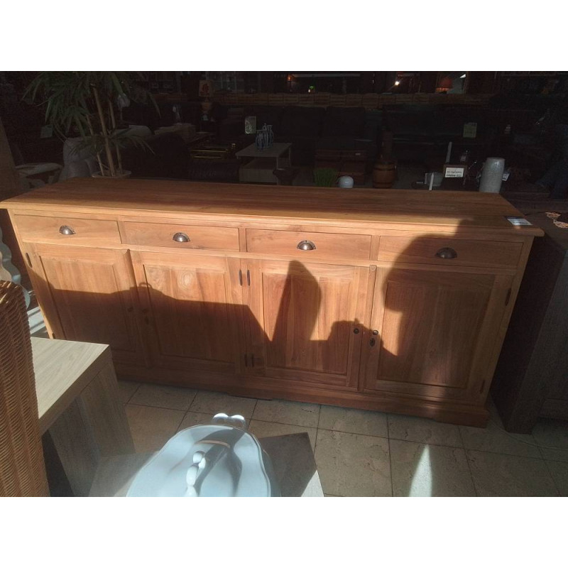 DRESSOIR TECK 4 PORTES 4 TIROIRS