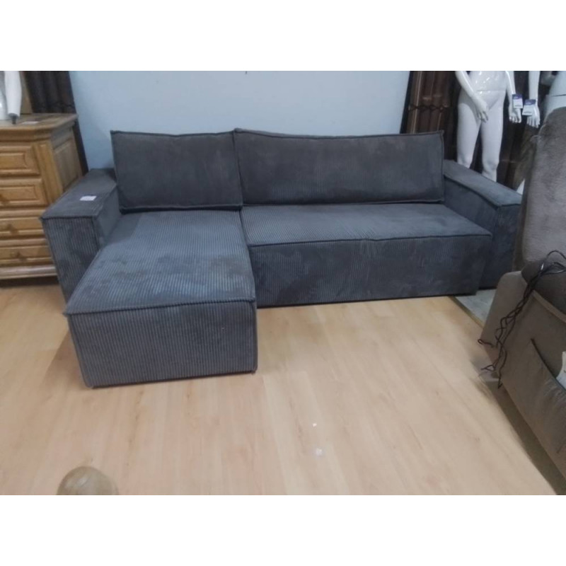 CANAPE CONVERTIBLE TISSU GRIS