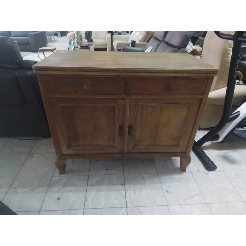 BUFFET PITCHPIN CHENE 2 PORTES 2 TIROIRS SANS CLEF