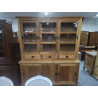 BUFFET 2 CORPS VITRE TECK MASSIF 186X53X218