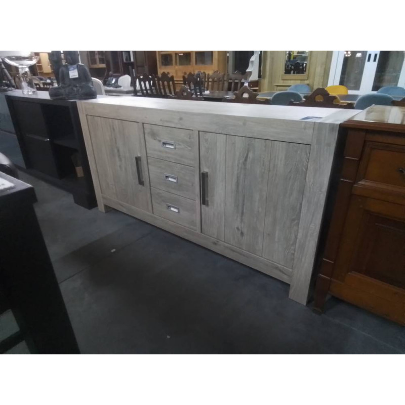 DRESSOIR MODERNE 2 PORTES 3 TIROIRS 182X44X91