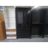 VITRINE IKEA NOIRE 2 PORTES 3 TIROIRS 89X37X198