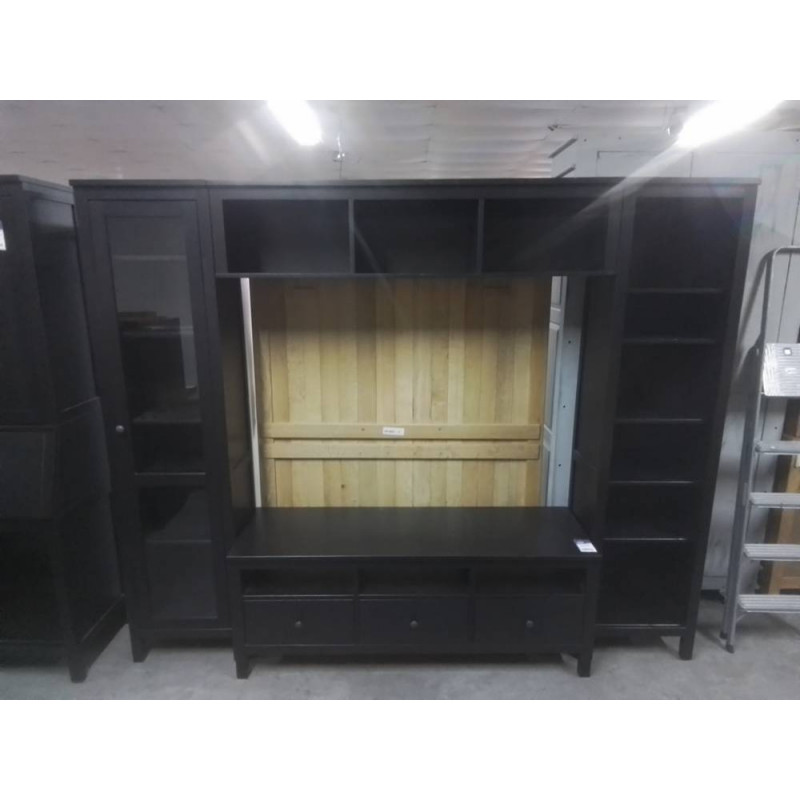 MEUBLE TELE IKEA 4 ELEMENTS NOIRS