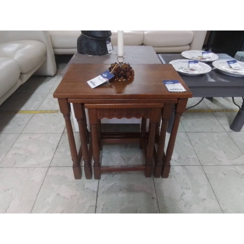 TABLES GIGOGNES CHENE 3 PCS