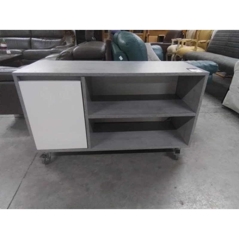 MEUBLE TV BAS SUR ROULETTES 1 PORTE