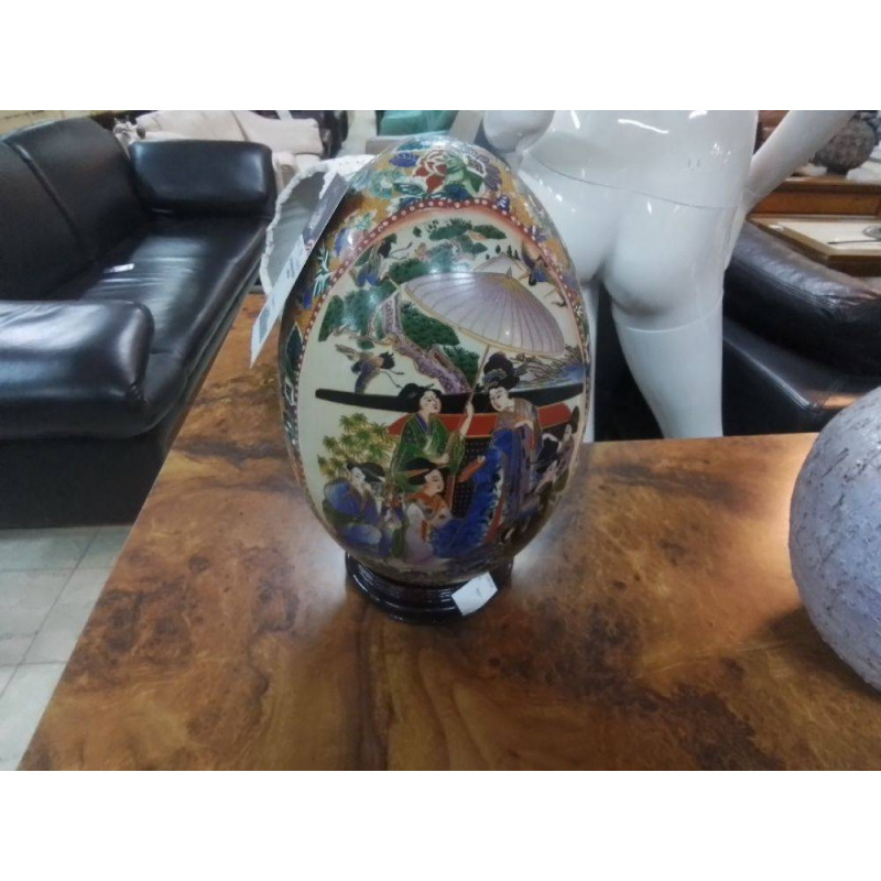 OEUF CERAMIQUE DECOR ASIATIQUE