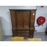 SECRETAIRE BOIS MASSIF ANCIEN 6 PORTES 4 TIROIRS