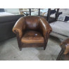 FAUTEUIL CLUB CUIR BRUN USE