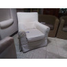 FAUTEUIL CLUB TISSU BLANC DEHOUSSABLE A RAFRAICHIR 