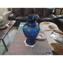 VASE VERRE BLEU  40CM