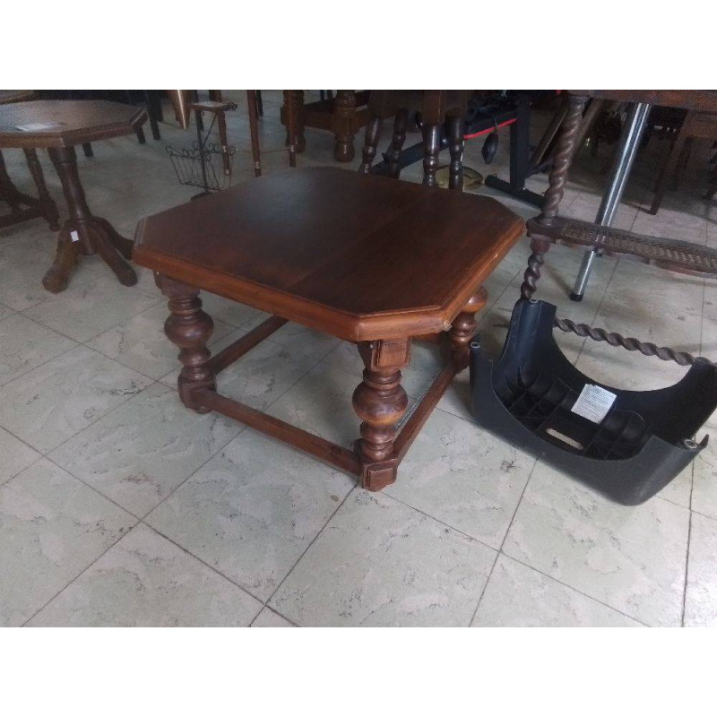 TABLE BASSE CARREE BOIS TEINTE