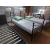 CADRE DE LIT 90X200 AVEC LATTIS METAL NOIR SACHA