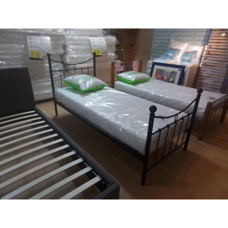 CADRE DE LIT 160X200 AVEC LATTIS METAL NOIR SACHA