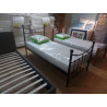 CADRE DE LIT 160X200 AVEC LATTIS METAL NOIR SACHA