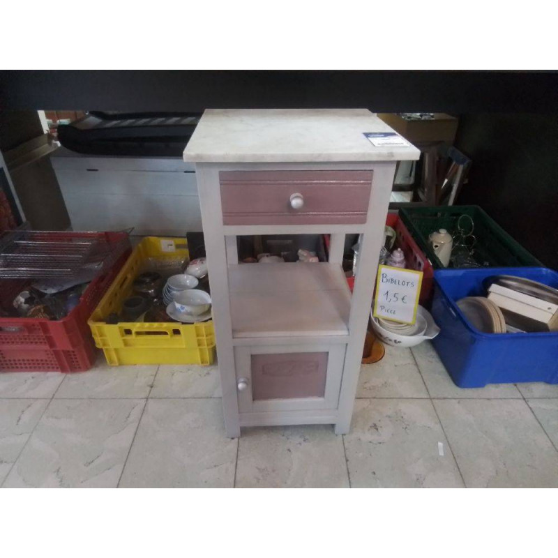 CHEVET ANCIEN PEINT DESSUS MARBRE