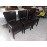 SERIE DE 4 CHAISES TYPE BISTROT SKAI BRUN