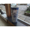 PORTE PARAPLUIE FAIENCE BLANCHE ET BLEUE