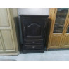 ARMOIRE CHENE MASSIF FONCE 1 PORTE 2 TIROIRS