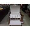 COFFRE A BOUTEILLES PATINE BLANC