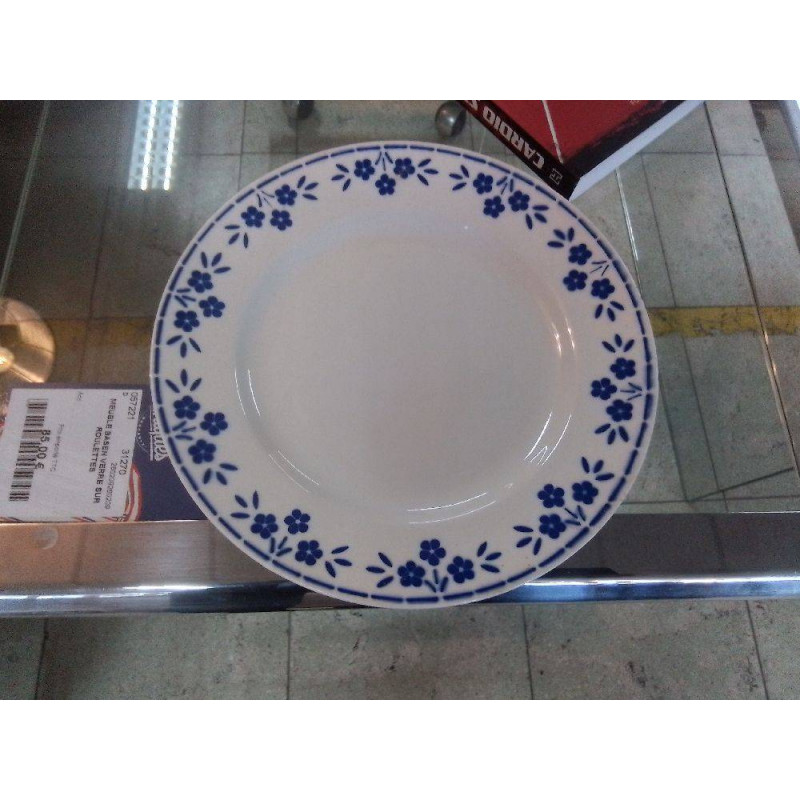 ASSIETTE PLATE BOCH MOTIF BLEU  LA PIECE
