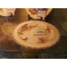 PLAT DE SERVICE ROND TERRE DE FER CHOISY LE ROI E. BOURGEOIS FIN XIXEME LA PIECE