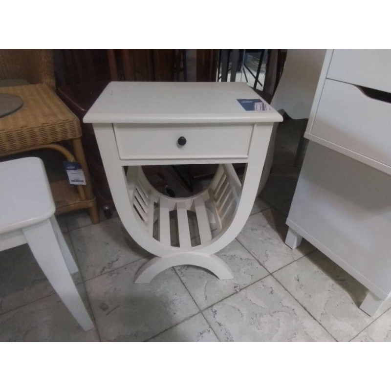 MEUBLE D’APPOINT BLANC 1 TIROIR