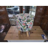 POUF ROND TISSU FLEURI