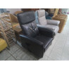 FAUTEUIL RELAX ELECTRIQUE CUIR NOIR 