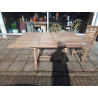 TABLE DE JARDIN EN TECK  120/180 X 120 X 75
