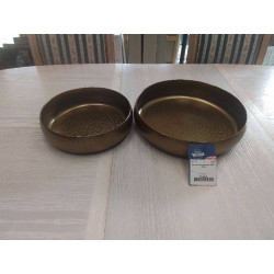 SET DE 2 PLATEAUX EN METAL...