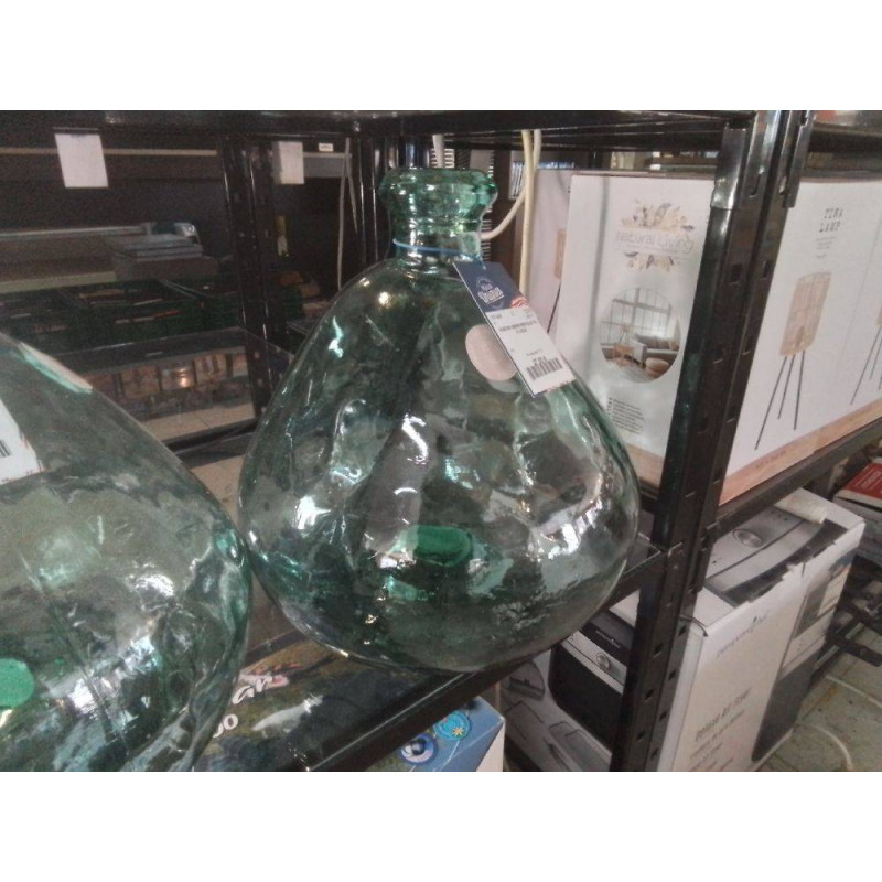VASE EN VERRE RECYCLE 10L H: 33CM