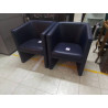 FAUTEUIL CLUB SIMILI CUIR BLEU