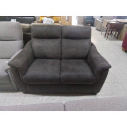 CANAPE 2 PLACES TISSU BRUN 