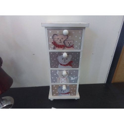 COFFRET 4 TIROIRS OURSONS